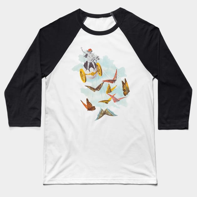 Butterfly Chariot Baseball T-Shirt by alexp01